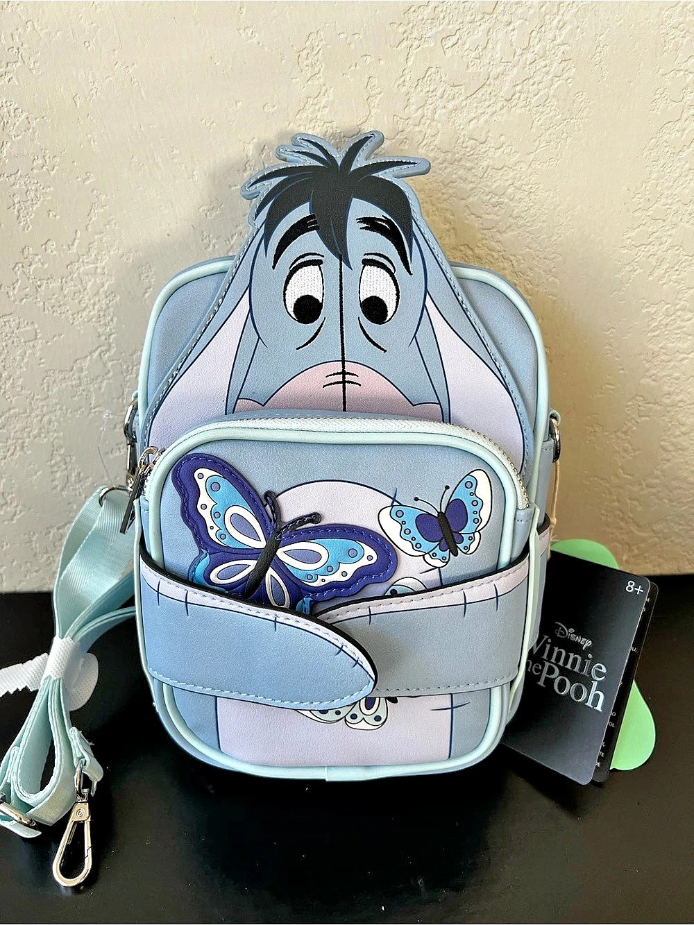 Loungefly Disney Winnie the Pooh Floral Eeyore Crossbuddies Crossbody + Coin Bag